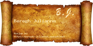 Beregh Julianna névjegykártya